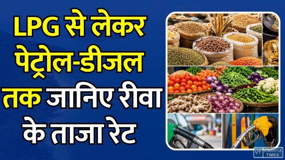 LPG सहित कई सामानों के दामों में बदलाव, जानें रीवा में आज के ताजा रेट
#RewaNews #MarketRates #TodayRates #MPNews #RewaUpdate #KrishiMandi #SarafaBazar #GoldSilverRate #PetrolDieselPrice #LPGPrice #VegetableRates #DailyNews #FarmerNews #MadhyaPradeshNews #BusinessUpdate