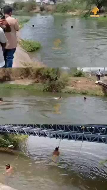 અંકલેશ્વરના સંજાલી ગામ પાસે કેનાલમાં એક યુવક તણાયો, એક યુવકનો આબાદ બચાવ