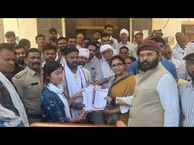 #Karni_Sena विधवा महिला की भूमि पर विद्युत टॉवर स्थापना मीडिया से चर्चा