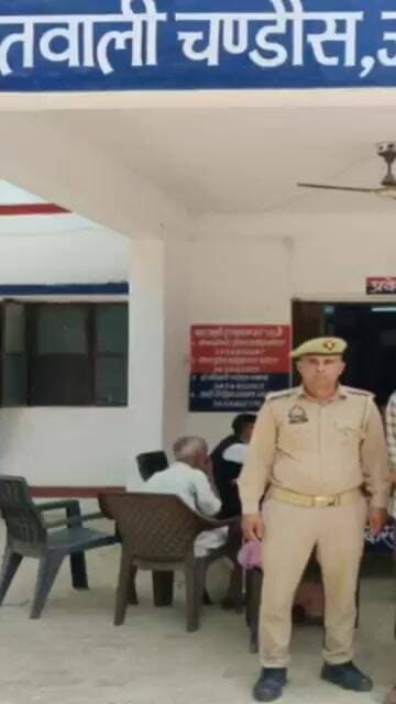 #चण्डौस पत्नी पर कैंची से जानलेवा हमले का आरोपित पति गिरफ्तार, जेल भेजा #chandaus #chandausnews