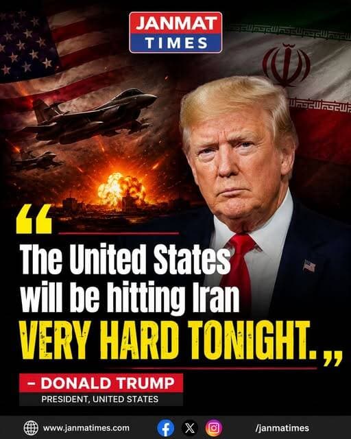BREAKING: Trump Issues Stark Warning to Iran "The United States Will Hit Iran VERY HARD Tonight"
<nis:link nis:type=tag nis:id=donaldtrump nis:value=DonaldTrump nis:enabled=true nis:link/> <nis:link nis:type=tag nis:id=trump nis:value=Trump nis:enabled=true nis:link/> <nis:link nis:type=tag nis:id=iran nis:value=Iran nis:enabled=true nis:link/> <nis:link nis:type=tag nis:id=usa nis:value=USA nis:enabled=true nis:link/> <nis:link nis:type=tag nis:id=breakingnews nis:value=BreakingNews nis:enabled=true nis:link/> <nis:link nis:type=tag nis:id=middleeast nis:value=MiddleEast nis:enabled=true nis:link/> <nis:link nis:type=tag nis:id=uspolitics nis:value=USPolitics nis:enabled=true nis:link/> <nis:link nis:type=tag nis:id=worldnews nis:value=WorldNews nis:enabled=true nis:link/> <nis:link nis:type=tag nis:id=iranconflict nis:value=IranConflict nis:enabled=true nis:link/> <nis:link nis:type=tag nis:id=america nis:value=America nis:enabled=true nis:link/> <nis:link nis:type=tag nis:id=geopolitics nis:value=Geopolitics nis:enabled=true nis:link/> <nis:link nis:type=tag nis:id=trumpnews nis:value=TrumpNews nis:enabled=true nis:link/> <nis:link nis:type=tag nis:id=usmilitary nis:value=USMilitary nis:enabled=true nis:link/> <nis:link nis:type=tag nis:id=globalnews nis:value=GlobalNews nis:enabled=true nis:link/> <nis:link nis:type=tag nis:id=janmattimes nis:value=JanmatTimes nis:enabled=true nis:link/>