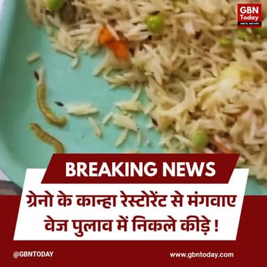 ग्रेटर नोएडा: कान्हा रेस्टोरेंट के वेज पुलाव में निकले कीड़े
#GreaterNoida #FoodSafety #Restaurant #Hygiene #Noida