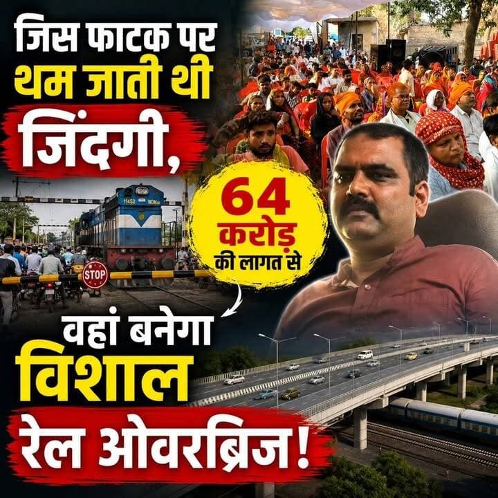 जिस फाटक पर थम जाती थी जिंदगी , वहां बनेगा 64 करोड़ का विशाल रेल ओवरब्रिज!
#CMYogi #YogiAdityanath #PMModiji #NarendraModi #railway #overbridge #UttarPradesh #santkabirnagar #magahar #magahar #SaafSandesh
Ankur Raj Tiwari