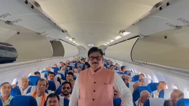 MLA, Jewar - Greater Noida, Dhirendra Singh tweets, "Farmers from Jewar, boarding a flight to Lucknow from the Noida International Airport built on the very same land where they once farmed with their families. A historic moment."
(Video Source: Dhirendra Singh/X)
#jewarairport https://t.co/3Kq5DwOQgN
