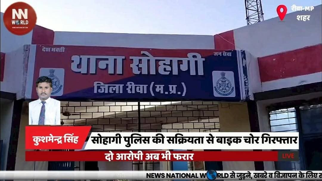 सोहागी पुलिस की सक्रियता से बाइक चोर गिरफ्तार, दो आरोपी अब भी फरार
#SohagiPolice #BikeTheftCase #RewaPolice #CrimeUpdate #PoliceAction
#सोहागी_पुलिस #बाइक_चोरी #रीवा_पुलिस #अपराध_खुलासा #पुलिस_कार्रवाई
सोहागी थाना, बाइक चोरी, सत्यम आदिवासी, कमलेश साहू, एनएच-30, मोटरसाइकिल बरामद, रीवा पुलिस, त्योंथर, सीसीटीवी जांच, आरोपी गिरफ्तार
Sohagi Police Station, Bike Theft, Satyam Adivasi, Kamlesh Sahu, NH-30, Motorcycle Recovered, Rewa Police, Teonthar, CCTV Investigation, Accused Arrested