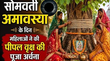सोमवती अमावस्या के दिन महिलाओं ने की पीपल वृक्ष की पूजा अर्चना #amavasya #somvati #reach #trending