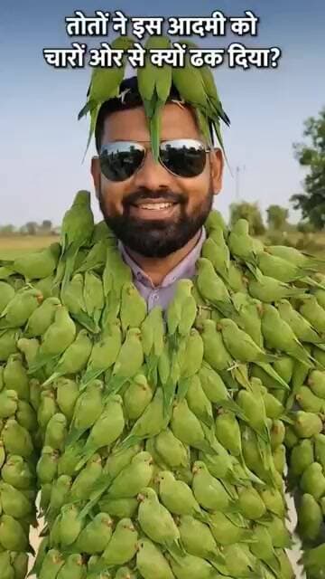 #🦜तोतों ने इस आदमी को क्यों लपेट लिया? | रोज़ खिलाता था खाना, फिर हुआ कुछ ऐसा! 😲 आप भी ऐसा चाहो तो !