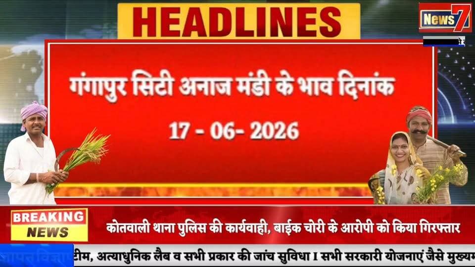 #mandibhaav गंगापुर सिटी अनाज मंडी के भाव #gangapurcity #mandiseeds #news7rajasthan #todaynews