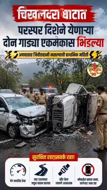 Chikhaldara Hill Station : चिखलदरा घाटात दोन गाड्या एकमेकास भिडल्या मार्गावर वाहतूक खोळंबली