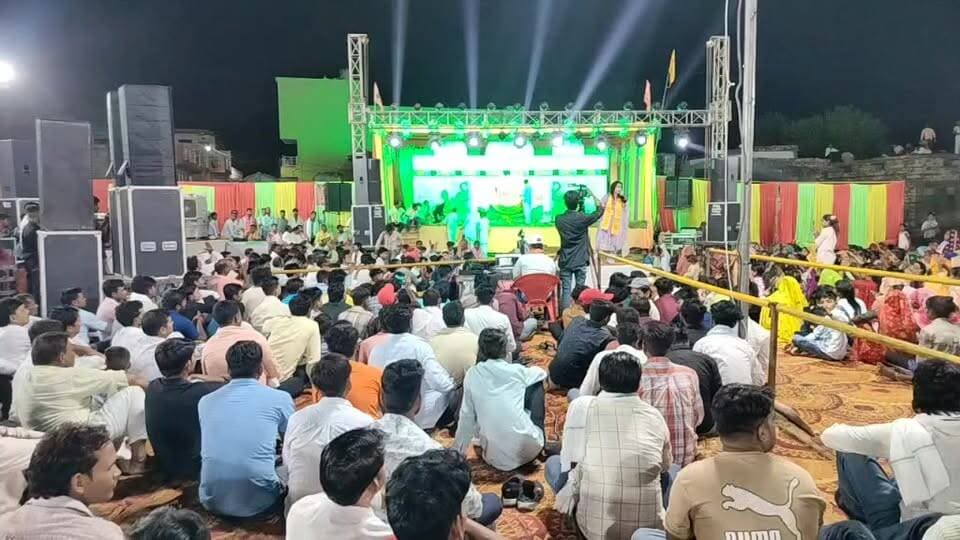 #live छावा की बगीची में सजा बाबा श्याम का दरबार, रात भर भजनों पर झूमे श्रोता #babashyam #bhajansandhya #gangapurcitynews #news7rajasthan