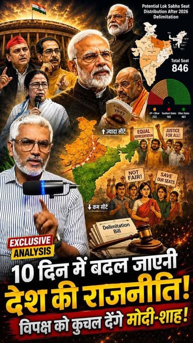 10 दिन में बदल जाएगी देश की राजनीति! विपक्ष को कुचल देंगे मोदी-शाह! Desh Live | Sahal Qureshi
#DeshLive #sahalqureshi #shivsena #delimitation