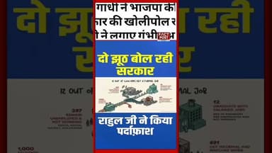 #राहुल गांधी ने भाजपा की मोदी सरकार की खोलीपोल राहुल गांधी ने लगाए गंभीर आरोप