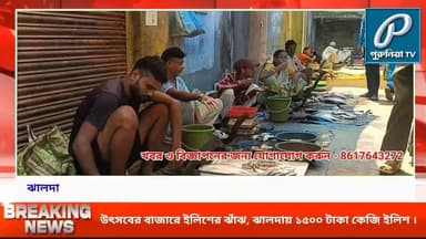 উৎসবের বাজারে ইলিশের ঝাঁঝ, ঝালদায় ১৫০০ টাকা কেজি দামে মাছ কিনতে হিমশিম।
Follow and Subscribe Us-
Facebook : https://fb.com/PuruliaaTv
Youtube : https://youtube.com/@PuruliaaTv