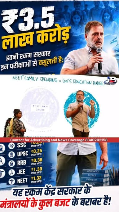 कोटा: शिक्षा व्यवस्था या वसूली तंत्र: बजट और खर्च का बड़ा अंतर?
टूटते सपने और युवाओं का दर्द: कोटा के छात्रों की आपबीती
Rahul Gandhi Jharkhand Youth Congress Indian National Congress Dipika Pandey Singh Pradeep Yadav
#छात्रों_की_गूंज
#RahulGandhiInKota
#NEET_PaperLeak_Scam #NEET_Exam_Issue)
#EducationSystem
#YouthVoice