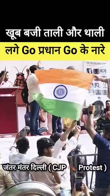 🪳 ताली और थाली के शोर के बीच - GO प्रधान GO के नारे 🪳 #cjp #cjpnews #cockroach #delhi