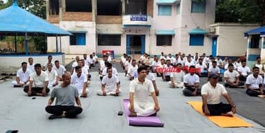 তেহট্ট থানায় পালিত হলো বিশ্ব যোগা দিবস। 12th International Yoga Day | #Tehatta #police