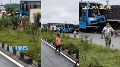 ময়নাগুড়ি রোড সংলগ্ন উল্লাডাবরিতে এলাকায় লড়ির পিছনে ধাক্কা সরকারি বাসের দুর্ঘটনা ।মৃ।ত ১, আহত একাধিক।
#ময়নাগুড়ির উল্লাডাবরী এলাকায় রাস্তায় দাঁড়িয়ে থাকা একটি ট্রেলারের সঙ্গে কোচবিহারগামী সরকারি বাসের সংঘর্ষে মৃত্যু হয়েছে এক যুবকের। আহত হয়েছেন বহু যাত্রী। রবিবার সকালে ঘটে যাওয়া এই দুর্ঘটনায় বাসের বামদিকের অংশ দুমড়ে-মুচড়ে যায়। গুরুতর জখম হন একাধিক মহিলা ও পুরুষ যাত্রী। আহতদের ময়নাগুড়ি গ্রামীণ হাসপাতাল ও জলপাইগুড়ি সুপার স্পেশালিটি হাসপাতালে ভর্তি করা হয়েছে। পুলিশ ঘটনার তদন্ত শুরু করেছে।
#newsfeed #viralreelsシ #ব্রেকিংনিউজ #NewsUpdate #newstoday