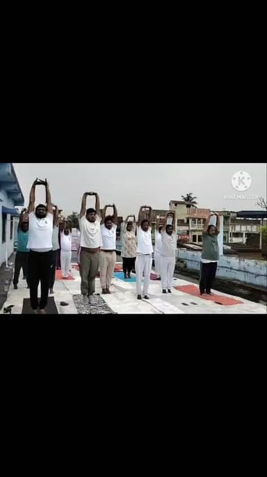 জয়পুর ব্লক প্রাথমিক স্বাস্থ্য কেন্দ্রে যোগা দিবস।