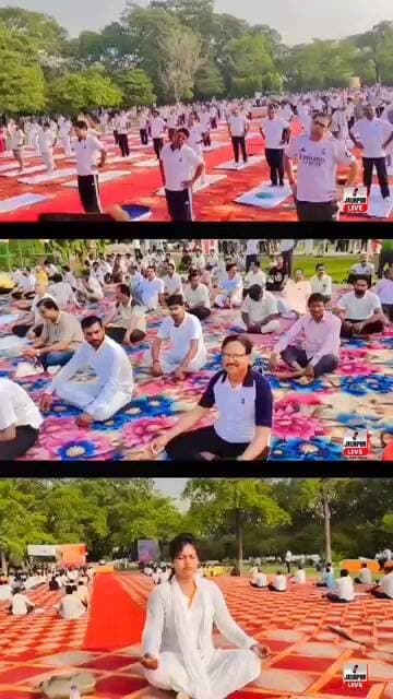 जौनपुर के शाही किले में योगाभ्यास #yogaday #yog