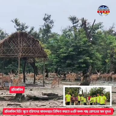 🟢রসিকবিল মিনি জুতে হরিণদের খাদ্যসংস্থান নিশ্চিত করতে ৫০টি ফলদ গাছ রোপনের শুভ সূচনা