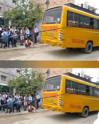 मगरदही में बच्चों से भरे स्कूल बस पर अचानक गिरा बिजली का पोल #samastipur #bihar #viral #trendingreels #trendingnow