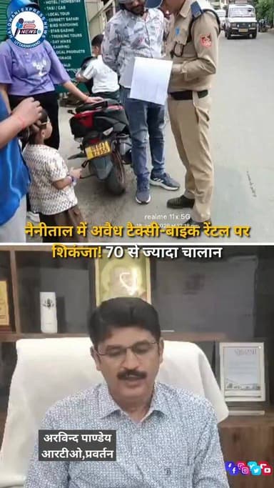 नैनीताल में अवैध रूप से संचालित टैक्सी और बाइक रेंटल सेवाओं के खिलाफ परिवहन विभाग ने कार्रवाई तेज कर दी है। आरटीओ अरविंद पांडे ने बताया कि कुमाऊं कमिश्नर और जिलाधिकारी नैनीताल के निर्देश पर अभियान चलाया जा रहा है। नियमों का उल्लंघन करने वालों पर सख्त कार्रवाई की जा रही है। अब तक 70 से अधिक चालान किए जा चुके हैं। प्रशासन का कहना है कि पर्यटकों की सुरक्षा और बेहतर परिवहन व्यवस्था के लिए यह अभियान लगातार जारी रहेगा।
#NainitalNews #Nainital #TaxiService #BikeRental #TransportDepartment #UttarakhandNews #TourismNews #RTOAction #NainitalTourism #BreakingNews #HaldwaniExpressNews