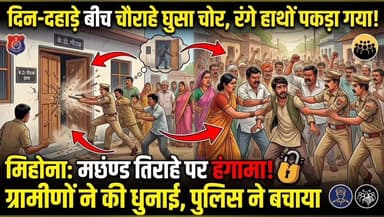 #लहार के मिहोना में एक घर में चोर घुसा पड़ोसी ने देखे लिया फिर उसके बाद हुआ ऐसा कि ,,,,,
