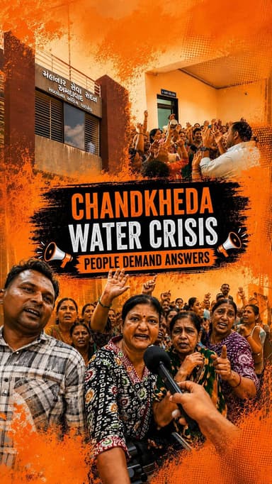When repeated complaints go unheard, people are left with no choice but to raise their voices.
For the last six months, residents of Chandkheda have been enduring an ongoing water crisis that has disrupted their daily lives. Despite numerous complaints and appeals to the concerned authorities, the issue remains unresolved. Tired of waiting for action, local women took to the streets in protest, demanding a reliable water supply and accountability from those responsible. Their demonstration reflects the growing frustration of an entire community seeking a basic necessity that should never be a struggle.
#Chandkheda #WaterShortage
#CommunityVoice #amdavad