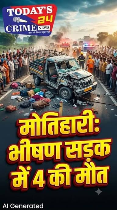 नवका टोला के समीप भीषण सड़क हादसा, चार की मौत, चार घायल
मोतिहारी-बेतिया एनएच-28बी पर फुलवरिया पंचायत के नवका टोला गांव के समीप मंगलवार को पिकअप और टेंपो की आमने-सामने हुई टक्कर में चार लोगों की मौत हो गई, जबकि चार अन्य गंभीर रूप से घायल हो गए।
प्रत्यक्षदर्शियों के अनुसार टेंपो मोतिहारी से बेतिया की ओर जा रही थी। इसी दौरान बेतिया की तरफ से तेज रफ्तार में आ रही पिकअप ने टेंपो में जोरदार टक्कर मार दी। टक्कर इतनी भीषण थी कि टेंपो के परखच्चे उड़ गए और उसमें सवार कई लोगों की मौके पर ही मौत हो गई। स्थानीय लोगों ने बताया कि मृतकों में लगभग 7 वर्षीय एक बालक भी शामिल है।।।।।।।
#champaranfirstnews #chakianew #motiharinews #amiteshkumar #biharnews #ranita #news18biharjharkhand #bihareksoch #motiharipolice #motiharinewsupdate #Todays_24_Crime_News #motiharpolice #motihari #motiharisp #SSB #ssbmotihari #nepal #nepalnews #NepaliNewsToday #NepalPolitics #IndoNepalBorder #IndoNepal #Internacional #international #InternationalNews #international #internationalrelations #BMW #MangalPandey #helthdipartmentbihar