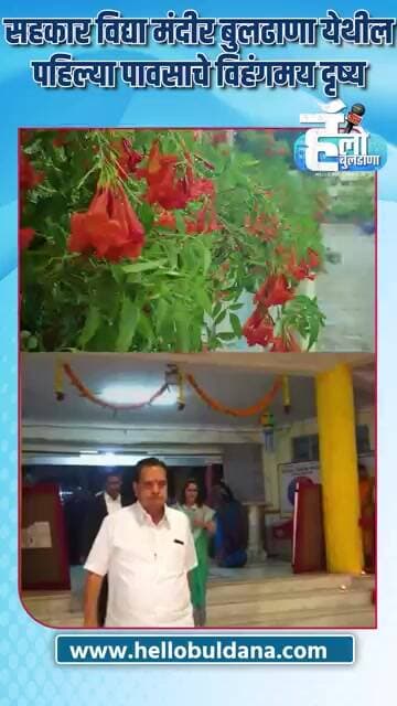 सहकार विद्या मंदीर वुलडाणा येथील पहिल्या पावसाचे विहंगमय दृष्य #buldhana