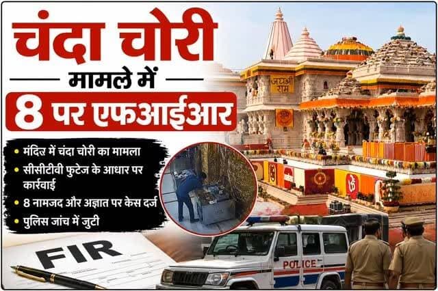 भगवान श्रीराम मंदिर मामले में 8 पर FIR #राममंदिर #अयोध्या