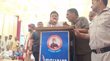 गांव बूढ़पुर में अमृत सरोवर व बायोडायवर्सिटी पार्क का शिलान्यास#हरियाणा के वन, पर्यावरण एवं उद्योग मंत्री राव नरबीर सिंह#संबोधित करते हुए Part 19
