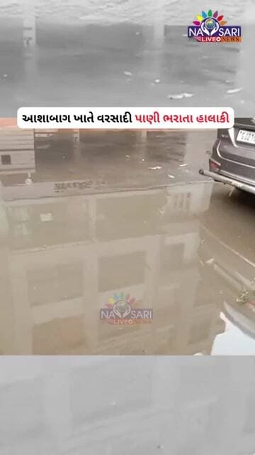 આશાબાગ ખાતે વરસાદી પાણી ભરાતા હાલાકી