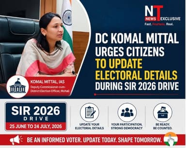Mohali Deputy Commissioner-cum-District Election Officer, Komal Mittal, informed the media that all arrangements have been completed for the smooth implementation of the SIR 2026 drive, scheduled from June 25 to July 24, 2026. She stated that preparations have also begun for the third phase of SIR 2026, with necessary instructions being issued to officials and staff to ensure transparent and timely execution. The district administration remains committed to completing all election-related activities within the stipulated timeline and will conduct voter awareness campaigns to encourage maximum public participation. Citizens have been urged to update their electoral details and actively support the drive. #highlightseveryone #highlights #followerseveryone #PunjabiNews #follower #LatestNews #ElectionCommissionOfIndia #vote #VoterRegistration