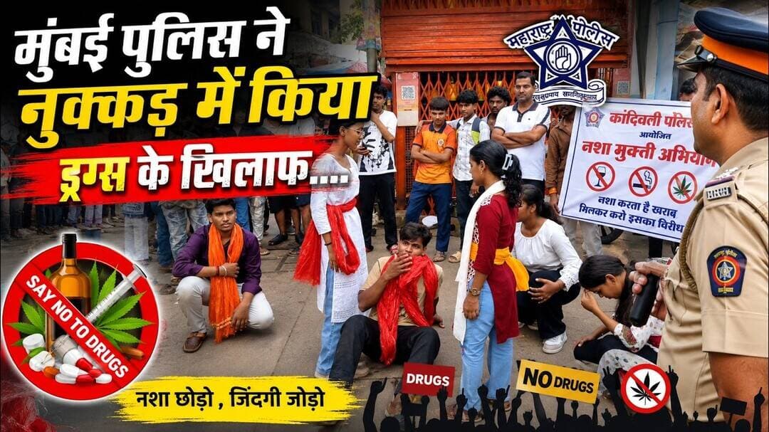 मुंबई पुलिस ने किया ड्रग के खिलाफ बच्चों से कराया #mumbaipolice #mumbai_crime #mumbaimetro