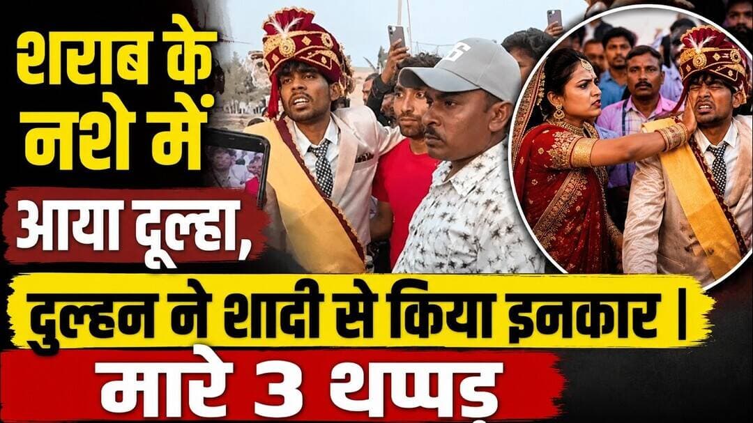 शराब के नशे में आया दूल्हा, दुल्हन ने शादी से किया इनकार | मारे 3 थप्पड़ #Shadi #Dulhan #cg