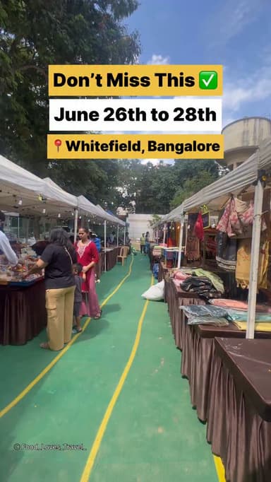 Dastkar Haat
📍AECS Water tank ground, Whitefield
#whitefield #whitefieldbangalore #whitefieldshopping #bangalorefoodies #nammabengaluru
