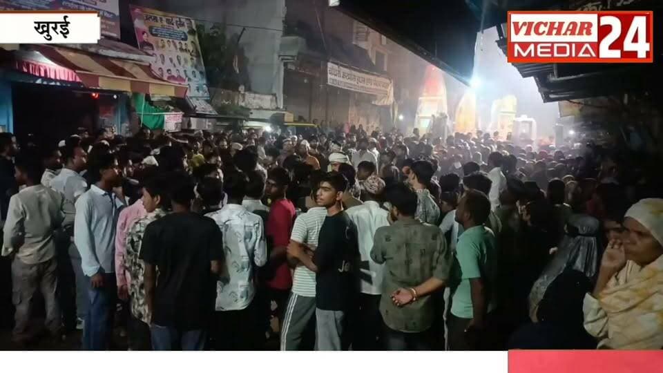 मुहर्रम का जुलूस, अलसुबह तालाब में ठंडे किए गए ताजिए #khurai #khuraimadhyapradesh #KhuraiNews #khurainews #muslim #tajiya