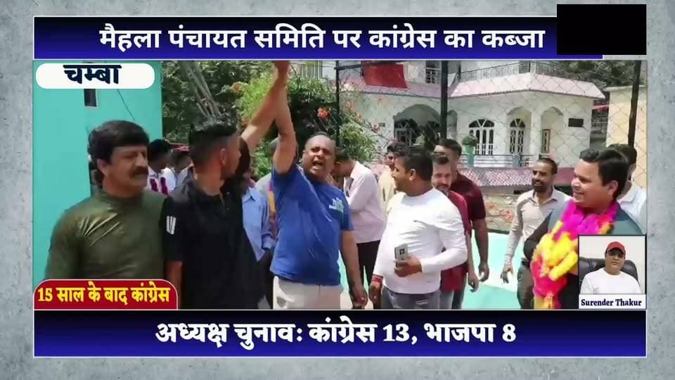 मैहला पंचायत समिति पर कांग्रेस का कब्जा, अध्यक्ष-उपाध्यक्ष दोनों पदों पर जीत
सुरेंद्र ठाकुर / Pangi Live News
चम्बा 27 जून
चंबा, पंचायत समिति मैहला के अध्यक्ष एवं उपाध्यक्ष पद के चुनाव में कांग्रेस समर्थित उम्मीदवारों ने दोनों पदों पर जीत दर्ज कर पंचायत समिति पर अपना कब्जा जमा लिया। अध्यक्ष पद पर कुमारी सोनू निर्वाचित हुईं, जबकि शिव दत्त उपाध्यक्ष चुने गए। परिणाम घोषित होते ही कांग्रेस कार्यकर्ताओं और समर्थकों में खुशी की लहर दौड़ गई तथा जीत का जश्न मनाया गया।
चुनावी परिणामों के अनुसार अध्यक्ष पद के चुनाव में कांग्रेस समर्थित उम्मीदवार को 13 मत प्राप्त हुए, जबकि भाजपा समर्थित उम्मीदवार को 8 मत मिले। वहीं उपाध्यक्ष पद के चुनाव में कांग्रेस को 12 मत और भाजपा को 9 मत प्राप्त हुए। इन परिणामों के साथ पंचायत समिति मैहला के दोनों प्रमुख पद कांग्रेस के खाते में चले गए।
जीत के बाद आयोजित कार्यक्रम में सदर विधायक नीरज नैय्यर ने नवनिर्वाचित अध्यक्ष एवं उपाध्यक्ष को बधाई देते हुए कहा कि यह जीत क्षेत्र की जनता के विकास पर विश्वास की मुहर है। उन्होंने उम्मीद जताई कि पंचायत समिति जनहित के कार्यों को प्राथमिकता देते हुए क्षेत्र के समग्र विकास के लिए प्रभावी भूमिका निभाएगी।
इस अवसर पर एपीएमसी चेयरमैन ललित ठाकुर, जिला कांग्रेस कमेटी चंबा के अध्यक्ष सुरजीत शर्मा भरमौरी, संजीव सूरी, लियाकत खान सहित कांग्रेस के कई वरिष्ठ नेता और कार्यकर्ता उपस्थित रहे।
चुनाव परिणाम सामने आने के बाद मैहला क्षेत्र में कांग्रेस समर्थकों ने मिठाई बांटकर खुशी का इजहार किया। पार्टी नेताओं और कार्यकर्ताओं ने इसे संगठन की एकजुटता तथा जनता के विश्वास की जीत बताते हुए क्षेत्र में विकास कार्यों को और गति देने का संकल्प व्यक्त किया।
#Chamba #Mehla #PanchayatSamiti #Congress #KumariSonu #ShivDutt #NeerajNayyar #HimachalPradesh #ChambaNews #PanchayatElection #LocalBodyElection #Development #BreakingNews #PangiLiveNews