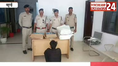 बिना नंबर की स्कूटी की ‘डिग्गी’ बनी ठेका, पुलिस के आगे नहीं चली चाल #poliçe #khurai #khurainews #sarabh #jabt