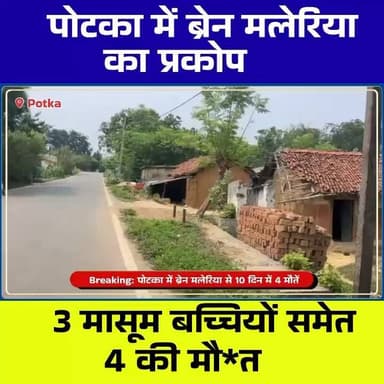 पोटका में ब्रेन मलेरिया का कहर: 10 दिनों में 3 बच्चियों समेत 4 की मौत, लगातार बढ़ रहे संक्रमित, स्वास्थ्य व्यवस्था पर उठे सवाल
#Potka #BrainMalaria #Jharkhand #EastSinghbhum #Jamshedpur #Malaria #HealthAlert #BreakingNews #JharkhandNews #PotkaNews #PublicHealth #HealthDepartment #LatestNews #NewsUpdate #HindiNews