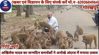 #"साइकिल चलेगी #गली-गली,अखिलेश के साथ हैं #बजरंगबली"आज अखिलेश #यादव का जन्मदिन समर्थकों ने #अनोखे अंदाज में मनाया #उत्सव,समाजवादी पार्टी के #गणेश पासवान ने