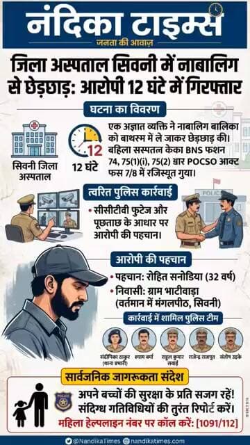 सिवनी पुलिस का बड़ा एक्शन: सिवनी जिला अस्पताल में शर्मनाक हरकत, आरोपी 12 घंटे में गिरफ्तार! 🚨#shorts