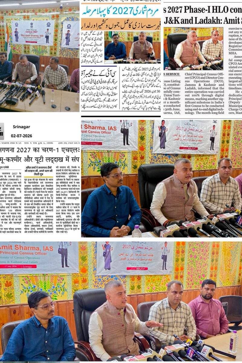 A digital milestone for India’s Census.Phase-I of <nis:link nis:type=tag nis:id=census2027 nis:value=Census2027 nis:enabled=true nis:link/> (House Listing Operations) has successfully concluded across J&K and Ladakh.Led by CPCO & DCO Sh.Amit Sharma,IAS this massive month-long exercise was executed with 100% digital precision. https://t.co/0eZB0diPUy