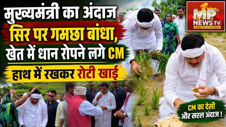CM मोहन यादव ने सिर पर बांधा गमछा और खेत में रोपने लगे धान ! MP News
#MPNews #cmmohanyadav #dhan #agriculture