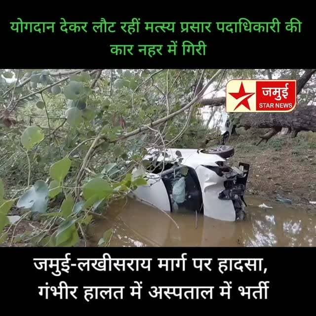 Jamui Breaking: मत्स्य प्रसार पदाधिकारी की कार नहर में गिरी, स्थानीय लोगों ने बचाई जान
#JamuiStarNews | #Jamui | #BreakingNews | #Accident | #BiharNews