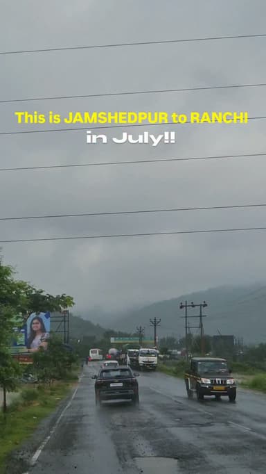 NH-33 connecting Jamshedpur to Ranchi looks magical nothing like a dreamy monsoon location😍
Follow @jamshedpurcity_ for more such updates✅️
#jamshedpur #jharkhand #ranchi #monsoonseason #rain