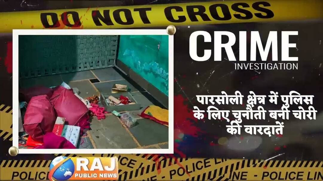 #बेगूं के पारसोली कस्बे फिर हुई चोरी की वारदात, सीसीटीवी कैमरे में कैद हुएचोर..