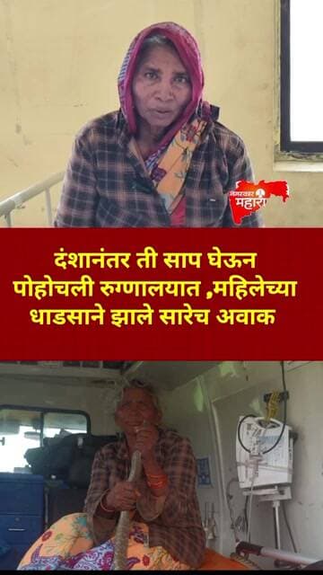 #nanded दंशानंतर ती साप घेऊन पोहोचली रुग्णालयात , महिलेच्या धाडसाने झाले सारेच अवाक !