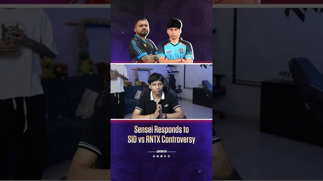Sensei Responds to SID vs RNTX Controversy 😱#sensei #sid #rntx #bgmi #bgminews #bgmiesports